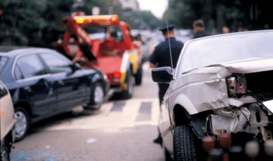 Car accident scene