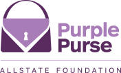 Purple purse logo. 