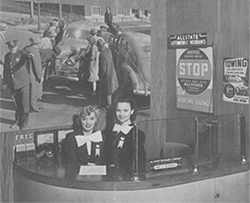 Two ladies working in office.