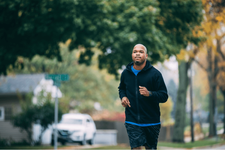 Man jogging.