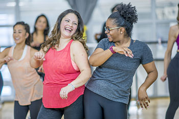 Group of women enjoying a fitness class