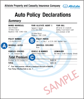 How to Read Your Auto Policy Declaration - Allstate