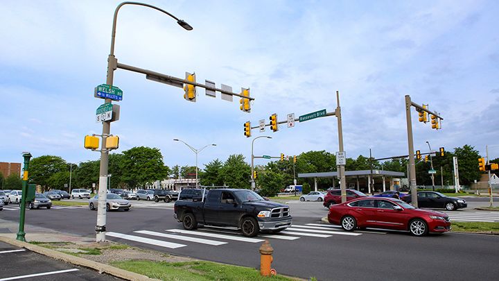 image of road sign intersection. 