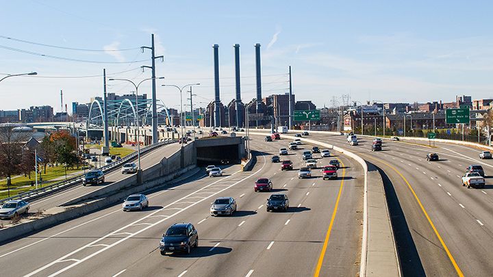 image of cars on highway. 