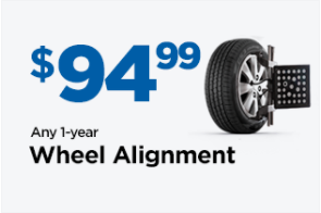 $94.99 Any 1-year Wheel Alignment