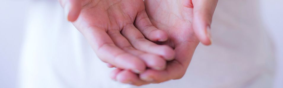 Image of open hands. 