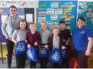 Classroom of children that completed the Cyber Safety course. 