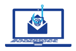 icon - computer and email and phone. 