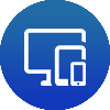 Icon - illustration of a desktop, tablet, and mobile devices. 