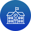 Icon - illustration of a school. 