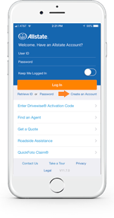 allstate drivewise mobile app drive wise driver log driving rewards login account device