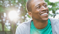 Young man smiling. 