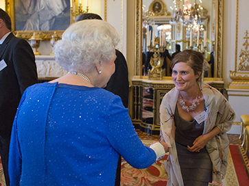 Sonya Kerr and the Queen.