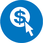 Icon - Dollar symbol with an arrow illustration. 