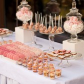 Table full of desserts.  