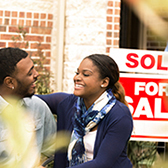 Couple buying first home. 