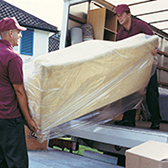 Movers loading truck. 