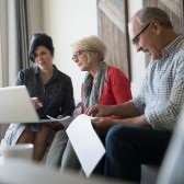 Couple meeting with a financial professional. 