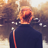 Retiree celebrating birthday with granddaughter. 