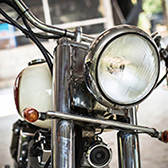 Motorcycle headlight. 