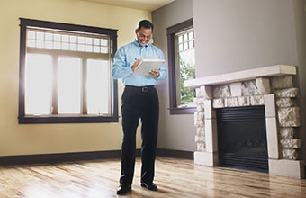 Landlord inspecting an apartment